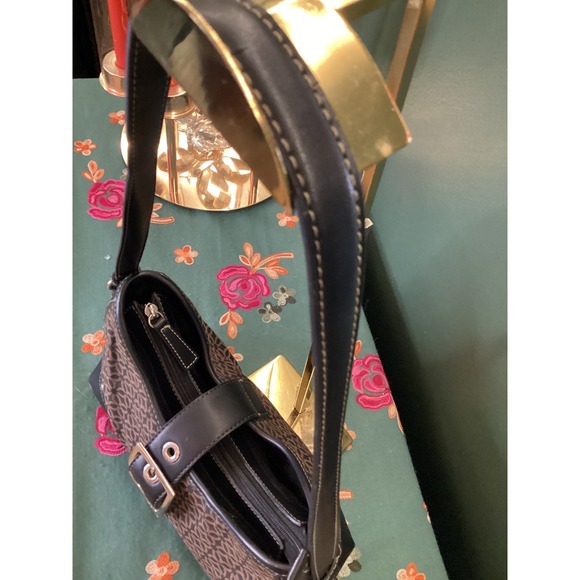 Relic Y2K Hobo Bag Brown Monogrammed Canvas Leather Trim Silver Buckle - Picture 4 of 8